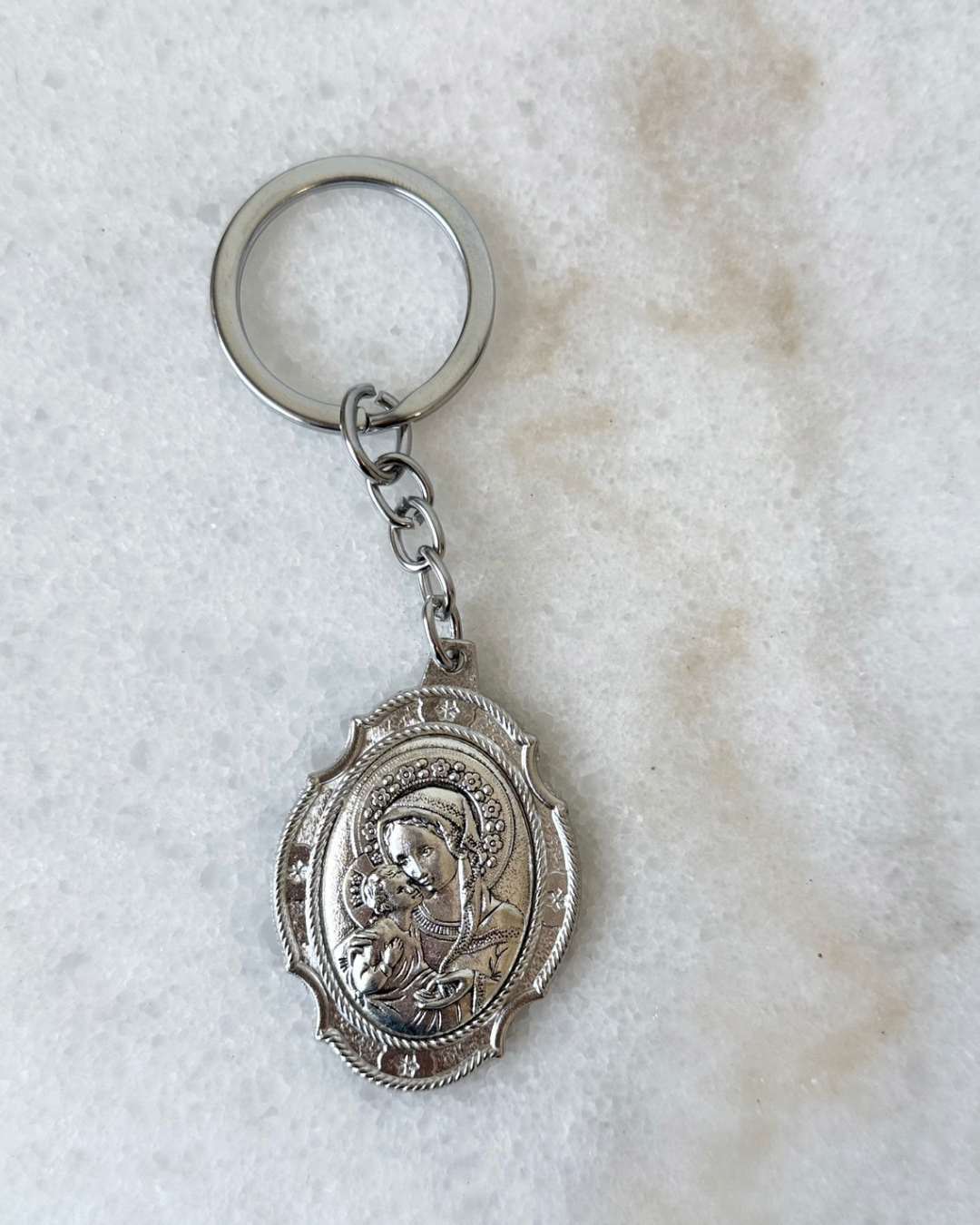 Panagia Keyring - Silver