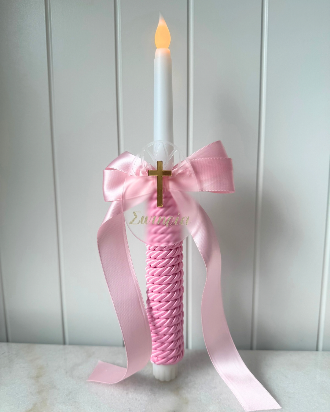 Flameless Easter Candle - Easter eggs