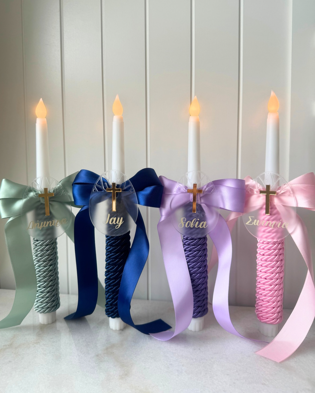 Flameless Easter Candle - Easter eggs