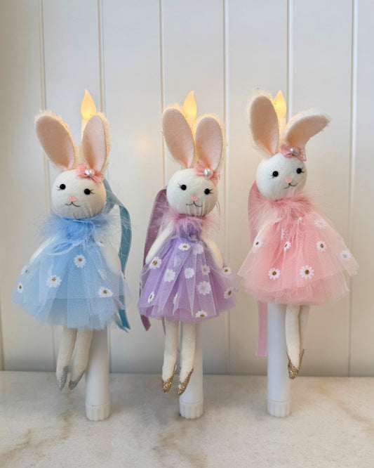 Flameless Easter Candles - Tulle Bunnies