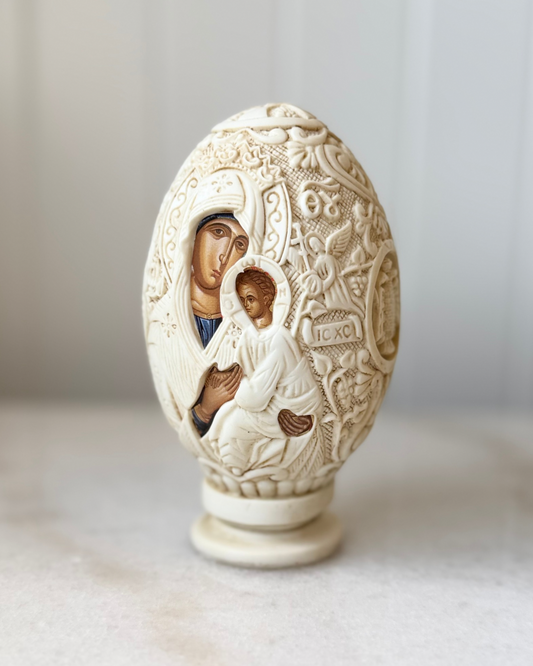 Orthodox Icon Egg - White